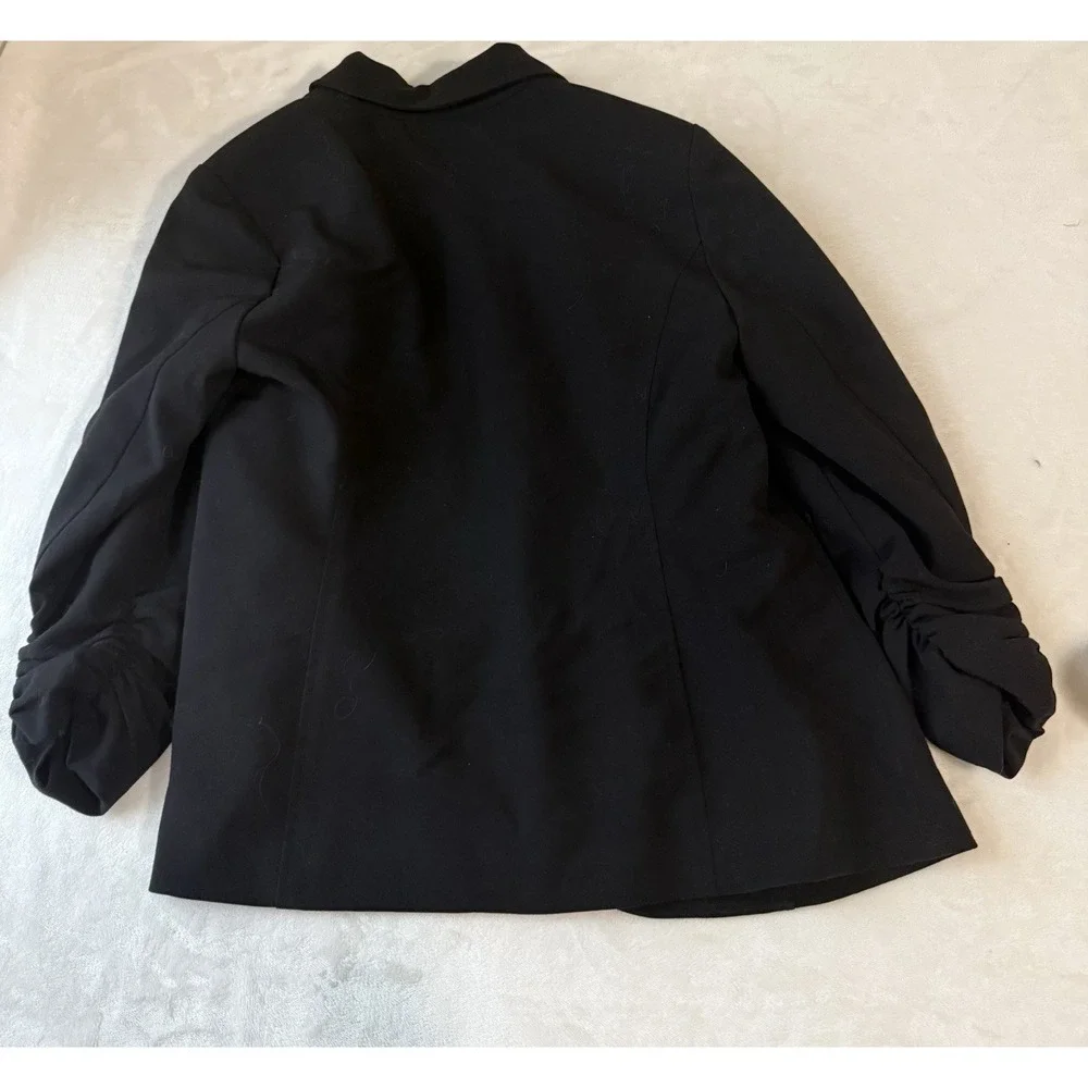 Valerie Stevens Business Jacket Blazer‎ Shoulder Pads Button Pocket Professional